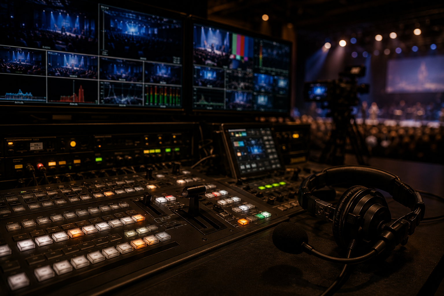Live event production control room