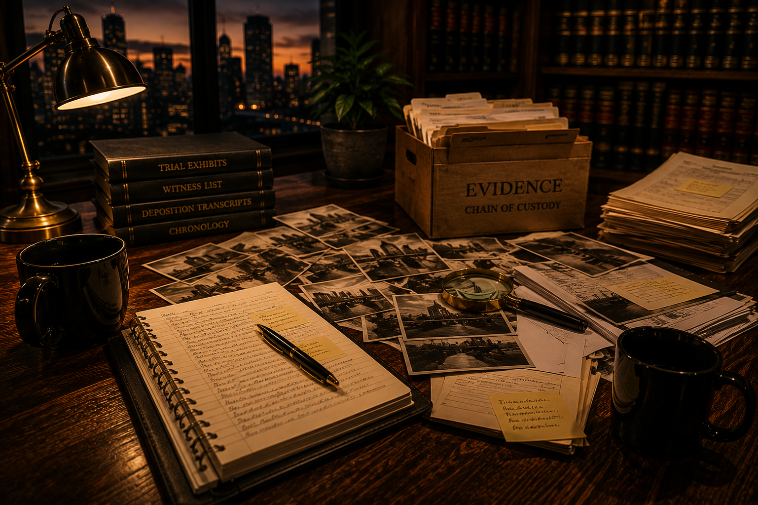 Evidence organization and records review workspace